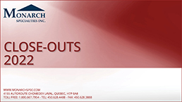 Download close-outs Catalogue